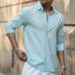 russet embroidered shirt
