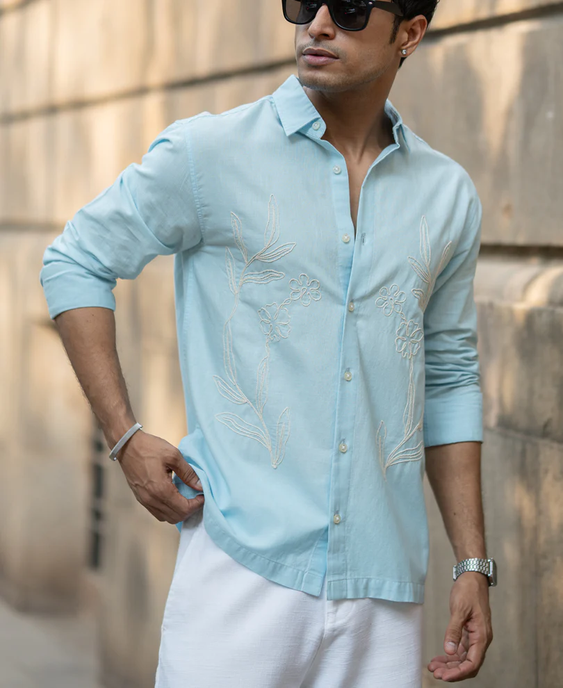 russet embroidered shirt russet embroidered shirt