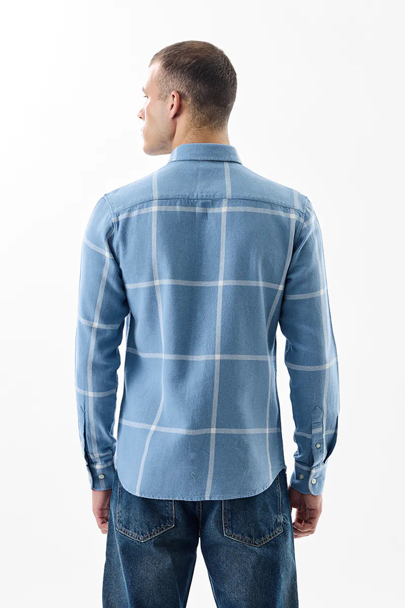 blue checks oxford shirt blue checks oxford shirt