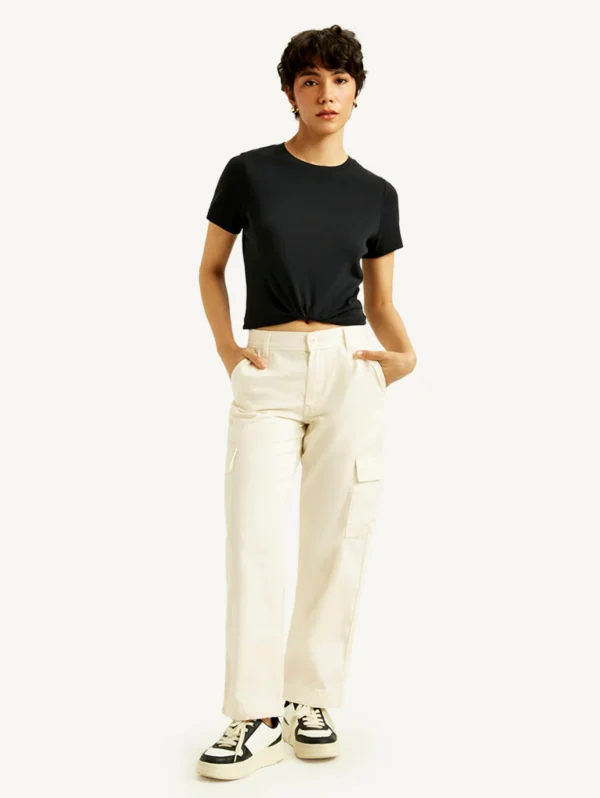 cream baggy fit jeans