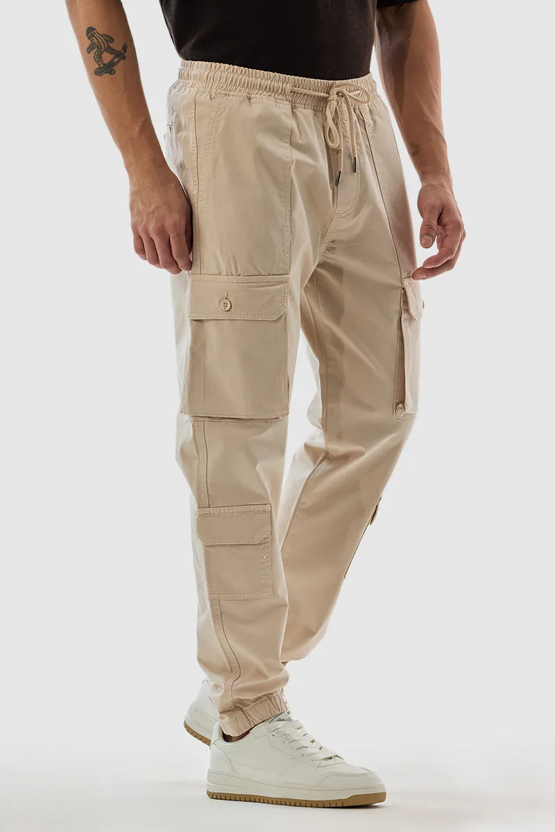 light beige regular fit cotton cargo pant light beige regular fit cotton cargo pant