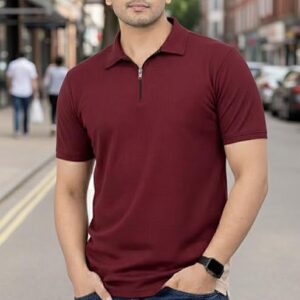 multicolour knitted stripe zipper t shirt