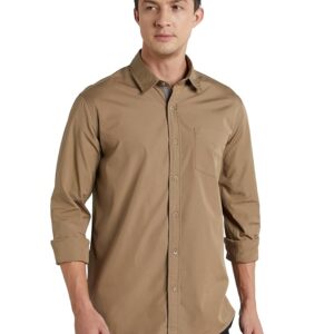 pure cotton regular fit mandarin shirt