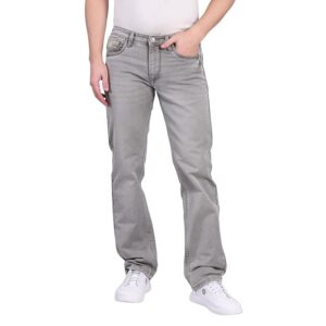 grey 5 pocket midrise, comfort and straight fit stretch jeans