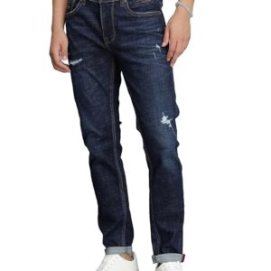 dk blue 5 pocket low rise ankle length jeans