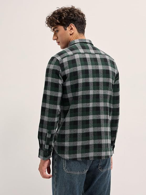 green lightweight flannel check shirt green lightweight flannel check shirt