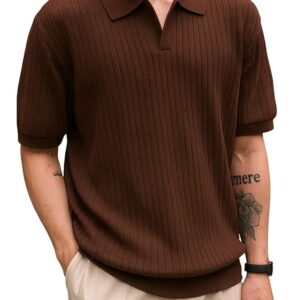 olive and white stripe polo t shirt