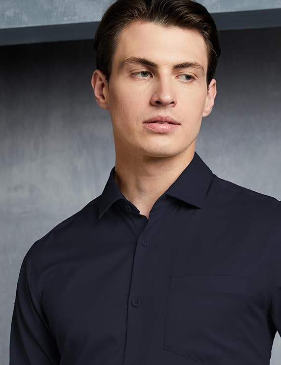 navy blue regular fit checked full sleeves shirt navy blue regular fit checked full sleeves shirt