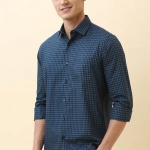 navy contrast detail shirt