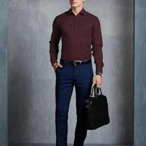 regular fit stretch brown shirts – comfortable & classic everyday style