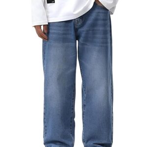 dk blue 5 pocket midrise loose fit cropped jeans