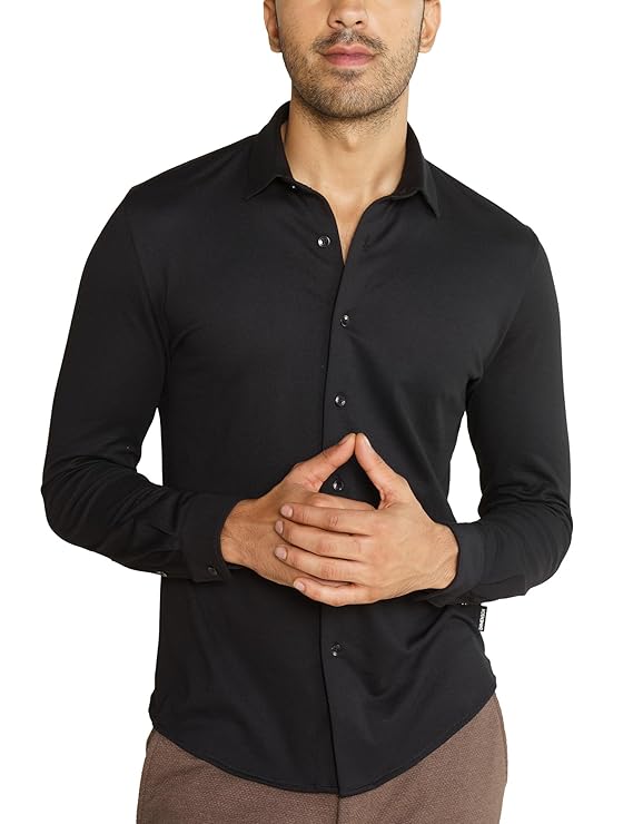 regular fit stretch black shirts – comfortable & versatile everyday style regular fit stretch black shirts – comfortable & versatile everyday style