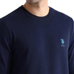 navy self stripe t shirt