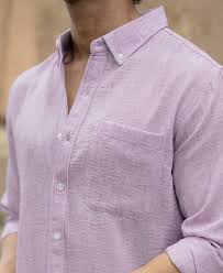 lavender slub textured shirt lavender slub textured shirt