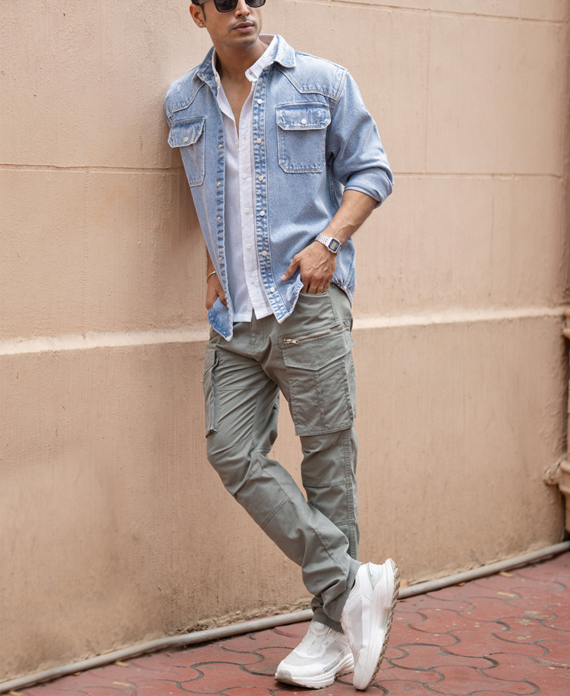 blue denim regular fit full sleeves shirt blue denim regular fit full sleeves shirt