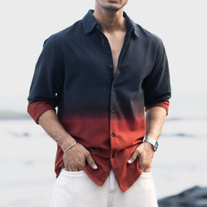 black and brown ombre shirt