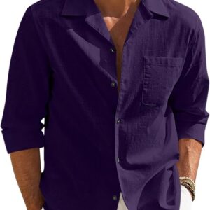 grid block purple checks shirts – bold & modern casual style