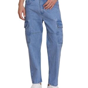 off white patch pockets denim jeans