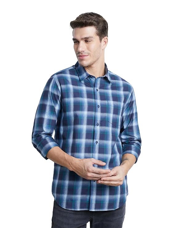 navy structure checks shirt navy structure checks shirt