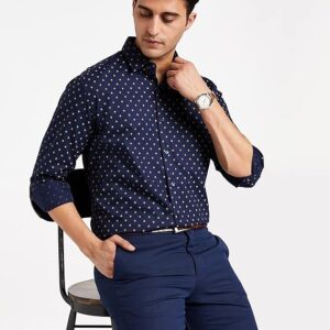 octet elbow patch slim fit shirts for men
