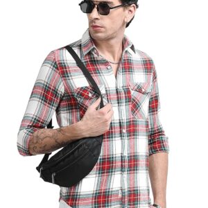red brushed checks shirt
