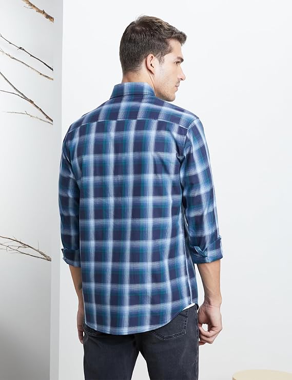 navy structure checks shirt navy structure checks shirt
