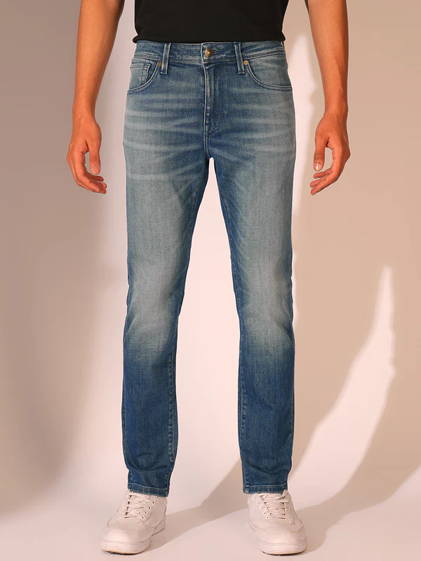 dk blue 5 pocket mid rise slim fit jeans dk blue 5 pocket mid rise slim fit jeans