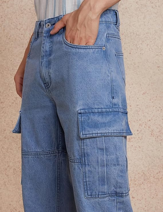 off white patch pockets denim jeans off white patch pockets denim jeans