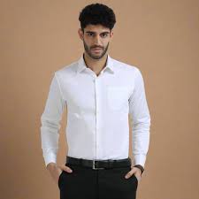 white cotton regular fit full sleeves shirt white cotton regular fit full sleeves shirt