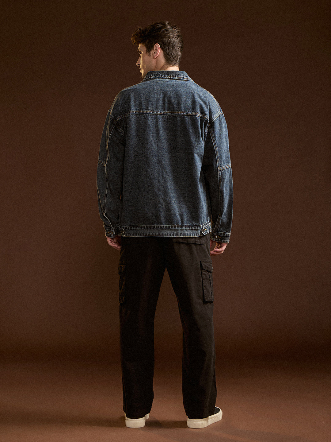 black solid straight fit functional & stylish cargo pant black solid straight fit functional & stylish cargo pant