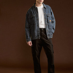 black solid straight fit functional & stylish cargo pant