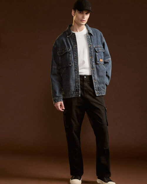 black solid straight fit functional & stylish cargo pant