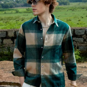vignette checkered oversized shirt