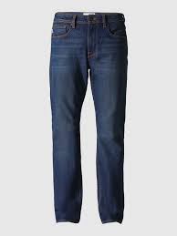 med blue 5 pocket midrise, comfort and straight fit jeans