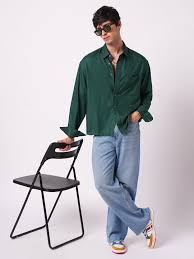 solid sacramento green boxy fit crop shirt solid sacramento green boxy fit crop shirt