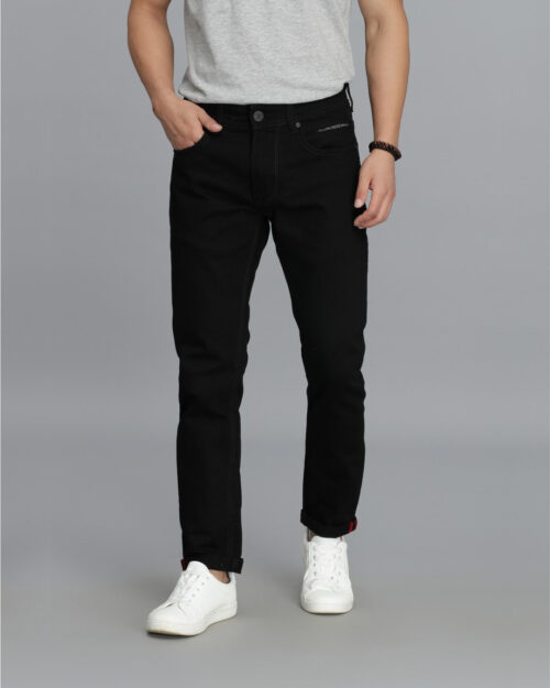 Home black 5 pocket low rise ankle length jeans