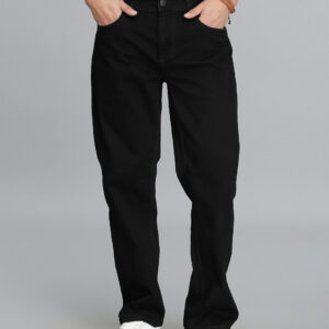 black 5 pocket midrise, comfort straight fit cropped jeans