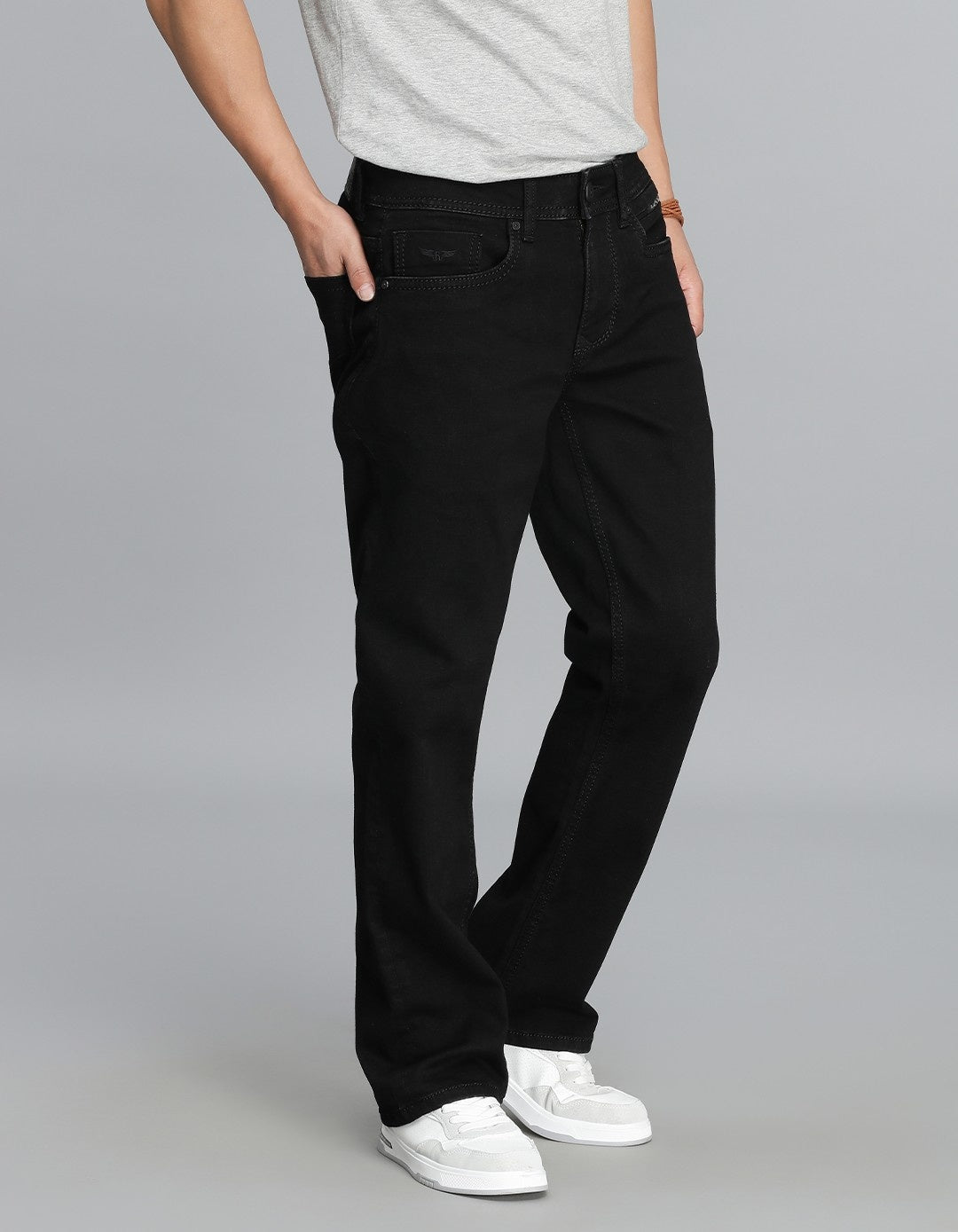 black 5 pocket mid rise loose boot leg cropped jeans black 5 pocket mid rise loose boot leg cropped jeans
