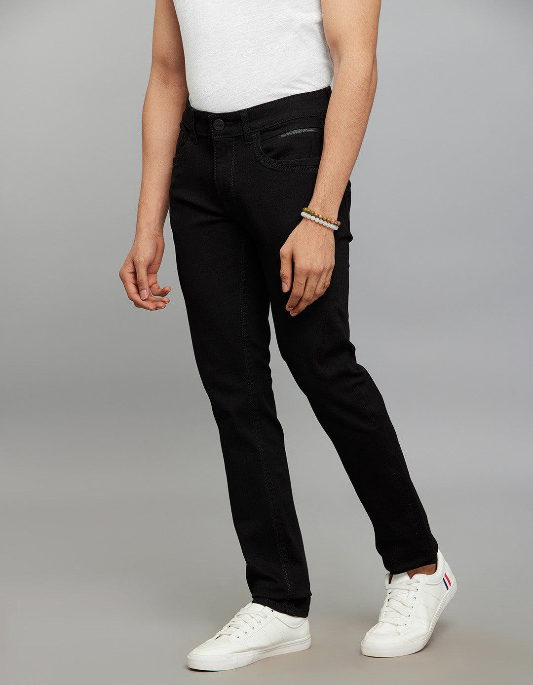 black 5 pocket mid rise slim straight fit stretch jeans black 5 pocket mid rise slim straight fit stretch jeans