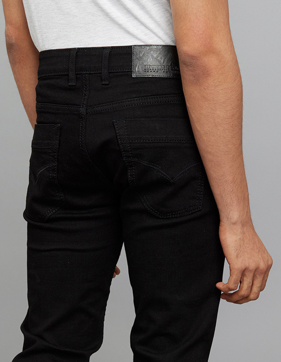 black 5 pocket mid rise slim straight fit stretch jeans black 5 pocket mid rise slim straight fit stretch jeans