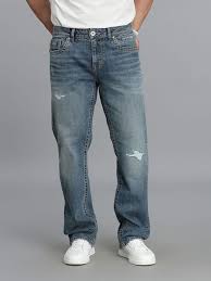 med blue 5 pocket mid rise slim straight fit jeans