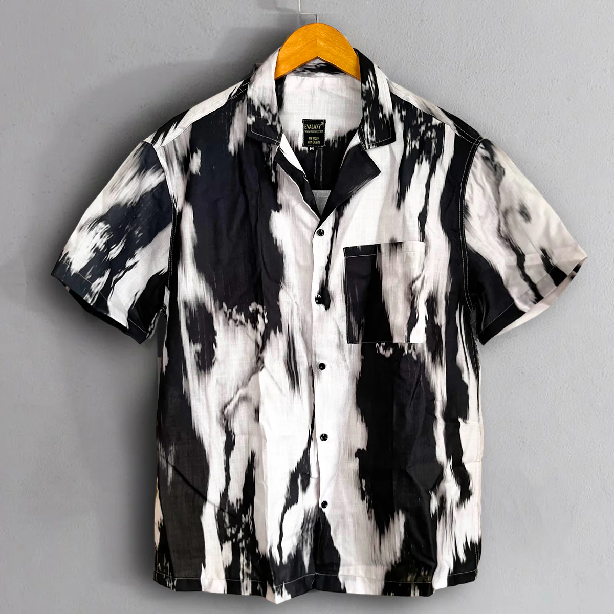 black lightweight printed shirt black lightweight printed shirt