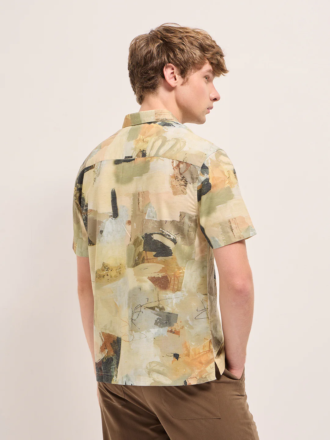 russet brown structure knit shirt russet brown structure knit shirt