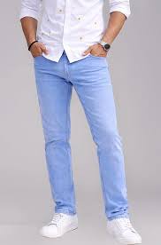 sky blue regular fit denim jeans