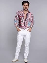 white 5 pocket mid rise slim straight fit stretch jeans