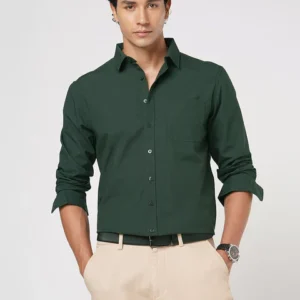 emerald green cotton oxford shirt