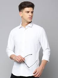 white solid slim fit shirts – crisp & timeless modern style