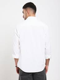 white slub textured shirt white slub textured shirt