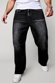 wide leg streetwear denim pants