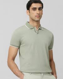 dark olive self stripe t shirt